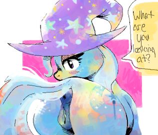 anus blush breakersunny equid equine female friendship_is_magic genitals hasbro horse magician_hat mammal my_little_pony pony pussy solo star trixie_(mlp)