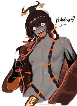 1boy femboy limbus_company male project_moon shirtless shirtless_male tagme tomoart985 twink xue_pan_(limbus_company)