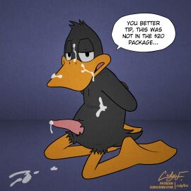 1boy avian bird codymathews daffy_duck facial looney_tunes male male_only patreon penis subscribestar warner_bros warner_brothers