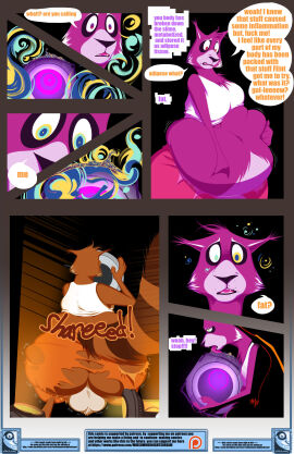 2016 anthro aperture_science balls belly big_balls bottomwear brown_body brown_fur clothing comic dialogue english_text fur furry_tail genitals guardians_of_the_galaxy hi_res licking machine male mammal markings marvel marvel_comics midsummernightsdream obese overweight pants procyonid raccoon ring_(marking) ringed_tail robot rocket_raccoon shirt slime slime_inflation solo striped_markings striped_tail stripes tail tail_markings tank_top text tongue topwear wardrobe_malfunction weight_gain