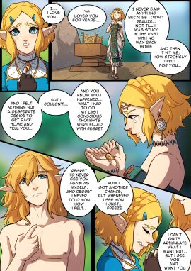 1boy 1girls blonde_hair comic comic_page female kinkymation light-skinned_female light-skinned_male light_skin link male princess_zelda tagme tears_of_the_kingdom the_legend_of_zelda zelda_(tears_of_the_kingdom)