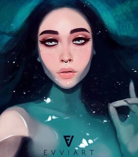 1girls black_hair blue_eyes curvaceous curvy curvy_female curvy_figure emmanuel_viola evviart female female_only light-skinned_female light_skin solo solo_female voluptuous voluptuous_female