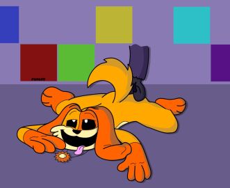 2boys catnap catnap_(poppy_playtime) critters_(poppy_playtime) dogday dogday_(poppy_playtime) gay male no_humans orange_body orange_fur orange_skin phalosnsfw poppy_playtime poppy_playtime_(chapter_3) purple_body purple_fur purple_skin smiling_critters
