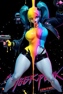 ai_generated animated big_breasts cyberpunk_2077 cyborg cyborg_girl female holding_weapon huge_ass human looking_at_viewer looking_back rebecca_(edgerunners) solo sound tagme treyu2020 twerk twerking video