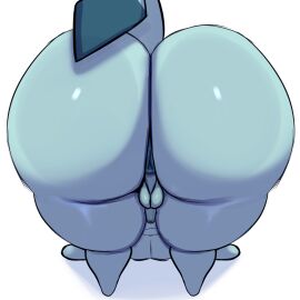 1boy all_fours anthro anus ass ass_focus balls big_ass bubble_ass bubble_butt eeveelution fat_ass femboy feral glaceon huge_ass inuzu large_ass male male_glaceon male_only pokemon pokemon_(species) pokémon_(species) solo thick_ass
