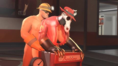1boy 1girls 3d ambiguous_penetration animated artist_request bald_male bouncing_breasts breasts cleavage doggy_style engineer_(team_fortress_2) female fempyro large_breasts large_penis male male/female mp4 nude nude_male penis pussy pyro_(team_fortress_2) sex sound source_filmmaker straight tagme team_fortress_2 vaginal_penetration valve_(company) video