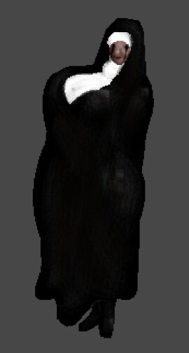 accurate_art_style ass big_breasts big_female black_eyes breasts crying crying_with_eyes_open curvy curvy_figure dress female horror horror_(theme) horror_game mother_apollonia nightmare_fuel nightmare_waifu no_eyes nun nun_massacre nun_outfit outline puppet_combo thick thick_ass thick_legs thick_thighs