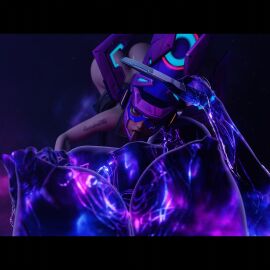 2girls 3d big_breasts breasts eating_pussy female female_only galacta galacta_(marvel_rivals) galaxy marvel marvel_comics marvel_rivals pussy space thick_thighs yuri