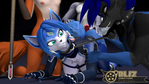 3d absurd_res anal anal_sex animal_noises anthro ass big_breasts blizanimations breasts canid canine canis digital_media_(artwork) female fox genitals group hi_res krystal krystal_(assault_outfit) krystal_(star_fox) male mammal nintendo penetration penile penile_penetration penis penis_in_ass source_filmmaker_(artwork) star_fox wolf wolf_o'donnell
