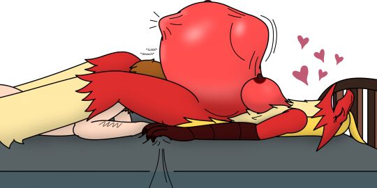 2023 anthro arm_hair bed blaziken body_hair breasts closed_eyes cunnilingus duo eyelashes female furniture generation_3_pokemon grabbing_bedding hair heart_symbol hi_res human long_hair male male/female mammal moan nintendo nipples oral pokemon pokemon_(species) pregnant pregnant_sex pussy rizzo_(zdog909) roxy_(zdog909) sex squirming squirming_belly vaginal_penetration zdog909