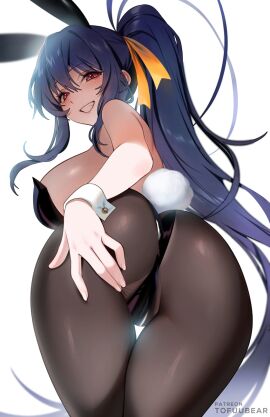 blue_hair highschool_of_the_dead himejima_akeno stockings tagme tofuubear