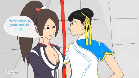 1futa 1girls 2d 2d_animation artisgreat blue_leggings blue_legwear buttjob capcom chun-li ejaculation female futa_on_female futa_with_female futanari leggings no_sound semen semen_on_ass semen_on_body semen_on_lower_body street_fighter tagme video