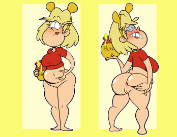 1girls ass ass_focus ass_grab barefoot blonde_hair blush bottomless bottomless_female cosplay disney female female_focus female_only grabbing_belly gyaradosageiii headband honey light-skinned_female light_skin lipstick looking_down milf nickelodeon older_female pooh_bear pooh_bear_(cosplay) pussy red_lipstick red_shirt rita_loud short_hair simple_background the_loud_house thick_ass winnie_the_pooh winnie_the_pooh_(franchise) yellow_background
