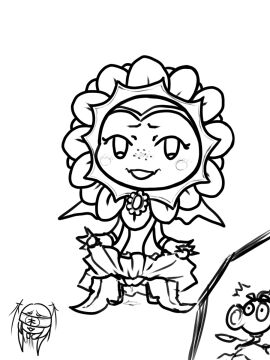 anthro anthrofied ass breasts female flora_fauna kono_(artist) plant plant_humanoid plantie plants_vs._zombies plants_vs_zombies plants_vs_zombies:_garden_warfare popcap_games sunflower_(pvz) vampire_sunflower_(pvz)