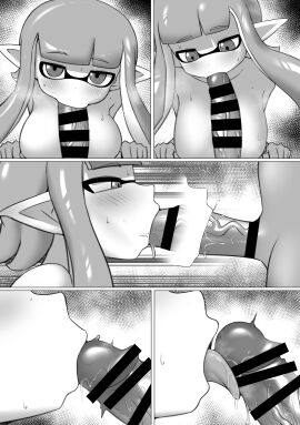 1boy 1girls big_breasts big_penis blowjob_face blowjob_pov boobs breasts female inkling inkling_girl kaori_(splatoon) male nobunagapero penis peronattu splatoon splatoon_(series) tagme