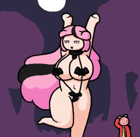 batkini big_breasts breasts female mia_(okami_tomato) sweat tomato_(okami_tomato) zxtomatofan