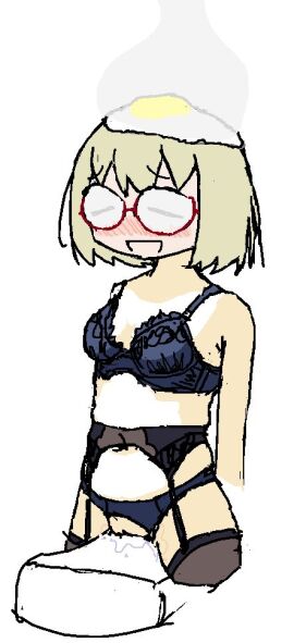 egg egg_on_head glasses kerbeagain lingerie majime_yamashita shimeji_simulation