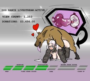 2d bitchsuit bondage bound canine canine_on_human canine_penis cervix cheo023 cum cum_in_uterus cum_inside dominant_feral eyeliner female female_human/male_feral female_on_feral femsub feral feral_dominating_human feral_on_female feral_on_human feral_penetrating feral_penetrating_human freckles gagged human_female human_on_feral human_penetrated knot knotting livestream original original_character pale-skinned_female pale_skin pussy restrained submissive_human text vaginal_knotting white_female white_hair x-ray zoophilia