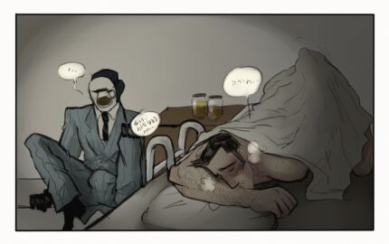 arm_hair blush boner boner_in_pants bulge_through_clothing clothed_male_nude_male disguise disguised_male erection erection_under_clothes erection_under_clothing face_mask fingering_ass fingering_self gasping gay male male_only marrowedbones masturbation on_stomach panting sniper_(team_fortress_2) spy_(team_fortress_2) submissive_male team_fortress_2 under_covers voyeur voyeurism watching watching_masturbation yaoi