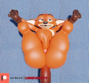2024 3_toes 3d_(artwork) 4_fingers anthro anus artist_name ass balls big_ass big_butt black_claws black_nose brown_body brown_fur camseven canid canine cheek_tuft claws countershade_face countershading digital_media_(artwork) disney eyebrows facial_tuft feet fingers fox fur genitals green_eyes hi_res looking_aside lying male mammal multicolored_body multicolored_fur narrowed_eyes nick_wilde nude nude_anthro nude_male on_back open_mouth open_smile orange_body orange_fur outside paws perineum pink_anus pose presenting red_fox smile soles solo spread_legs spreading tail teeth text thick_thighs toes true_fox tuft url white_body white_fur wide_hips yoga zootopia
