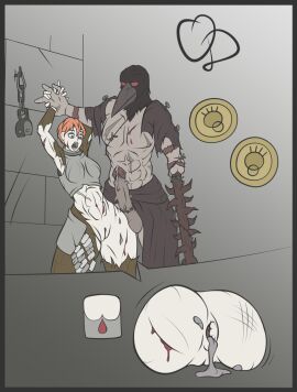 abs after_anal after_rape anal anal_creampie anus armor ass ass_focus bleeding_from_anus cock_shock crow_mauler cum_dripping cum_dripping_from_ass cum_in_ass cum_out_ass d'arce defeated defeated_heroine dungeon fear_and_hunger female fit fit_female gaped_anus imminent_rape knight male muscular muscular_female muscular_male oracle_dominus painal penis penis_awe precum red_hair scared_face toned toned_female wounds