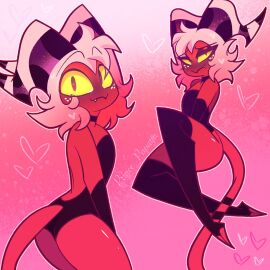 1boy clothed femboy helluva_boss imp male male_only moxxie_(helluva_boss) prince_papaya solo tagme