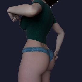 3d ass aunt aunt_cass big_ass big_breasts big_butt big_hero_6 big_thighs blender breasts cass_hamada crop_top denim denim_shorts dress female green_crop_top hotpants marvel marvel_comics mgsnak239 micro_shorts microshorts mini_shorts minishorts short_shorts shorts