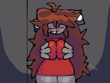 artist_name artist_signature blush_lines blushing blushing_at_viewer breasts female fnf fnf_girlfriend fnf_mod fnf_mods friday_night_funkin friday_night_funkin_mod full_body fully_clothed girlfriend_(friday_night_funkin) grabbing grabbing_boobs grabbing_breasts grey_skin grunt_(madness_combat) grunt_girlfriend_(friday_night_funkin) gruntfriend half_(artist) long_hair madness_combat squeezing_breast squeezing_breasts_together thick_legs thick_thighs