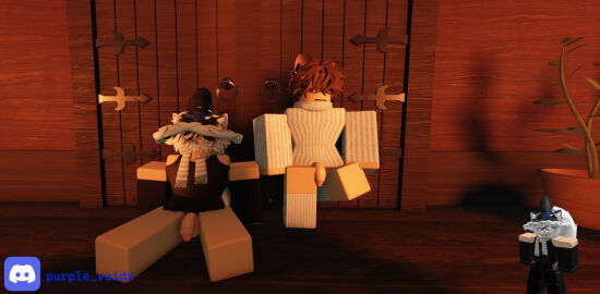 2boys 3d balls ballsack bodysuit bottomless brown_hair cat_boy cat_ears cat_tail catboy discord_(app) discord_logo discord_username femboy flaccid foreskin glans glasses male penis purple_voidx reference_sheet relaxing roblox roblox_avatar robloxian self_upload sitting sweater tagme thighhighs thighs uncircumcised white_hair