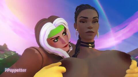 2girls 3d 3d_animation african african_female animated anna_marie ass breast_play breasts breasts_out dark-skinned_female dark_skin effectively_nude female female_only fingering fingering_pussy fortnite fortnite_(marvel_comics) gloves holding_breast holding_breasts interracial interracial_yuri kissing letitia_wright light-skinned_female light_skin marvel marvel_comics nipples orgasm puppetter pussy rogue_(fortnite) rogue_(x-men) shuri_(fortnite) shuri_(marvel) sound standing tagme video wet_pussy x-men yuri