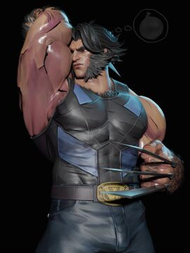 3d armpit_fetish armpits blender dilf hairy hairy_male james_howlett male male_only marvel marvel_comics marvel_rivals onion shaven_armpits smelling smelling_armpit sniffing sniffing_armpit stinky stinky_armpits theblendertaper thought_bubble wolverine_(marvel_rivals) wolverine_(x-men)
