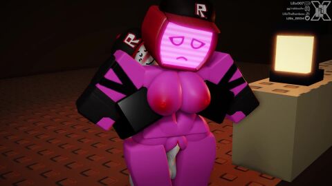 1boy 1girls animated big_breasts cap cum_in_pussy cum_inside forsaken_(roblox) guest_(roblox) holding_breast lilix_rr34 roblox roblox_game robloxian sound standing standing_sex tagme tv_head veeronica veeronica_(forsaken) video watermark