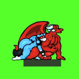 anal anal_penetration anal_sex animated bates_(oh_so_hero!) big_penis from_behind furry gay handjob handjob_while_penetrating joe_(oh_so_hero!) male oh_so_hero! penis small_dom_big_sub so_hero yaoi