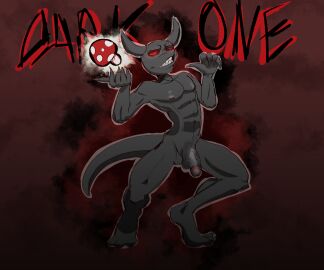 ssatoh cock dark-skinned_male dark_one_(the_binding_of_isaac) dark_skin dick grey_skin male male_only mushroom penis smile solo_male the_binding_of_isaac