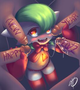 2022 4boys @_@ artist_name blush bob_cut body_writing bow bowtie clothed_female_nude_male colored_skin commentary cowboy_shot double_handjob elbow_gloves english_commentary english_text fellatio female flat_chest frilled_panties frills gardevoir gloves glowing green_hair group_sex hair_between_eyes handjob hands_up happy happy_new_year highres interspecies looking_at_another looking_up male multiple_boys multiple_males navel new_year nose_blush nude oerba_yun_fang open_mouth oral panties penis pokemon pokemon_(species) pokemon_focus raised_eyebrows red_bow red_bowtie red_eyes red_gloves red_panties red_thighhighs saliva saliva_trail short_hair signature smile standing stomach straight surrounded_by_penises teeth thighhighs tongue traditional_bowtie underwear white_skin zyleyz