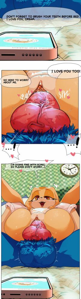 age_difference balls cream_the_rabbit cub heart penetration pussy sex sonic_(series) sonic_the_hedgehog sweat vaginal_penetration yellow_elephant