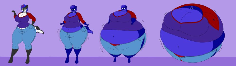 big_breasts blueberry_inflation bottom_heavy breasts cleavage female furry huge_breasts inflation lj_caffie milf spherical_inflation tagme thick_thighs wide_hips