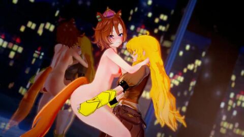 3d drtarnished futa_on_female futanari light-skinned_female light-skinned_futanari rwby tagme umamusume video yang_xiao_long