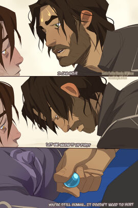 arcane arcane_jayce arcane_viktor caught_masturbating cuntboy cuntboy_focus helping_hand intersex jayce_talis male mtoartnsfw partners pussy pussy_lips viktor_(league_of_legends) warming_up yaoi