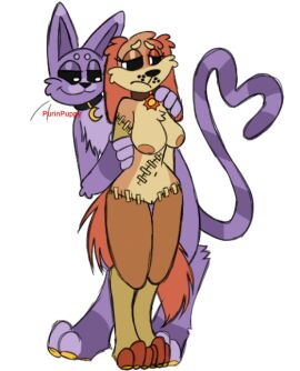2024 2d 2d_(artwork) 2d_artwork anthro anthro_on_anthro anthro_only breasts canine cat_tail catnap_(poppy_playtime) critters_(poppy_playtime) discomfort dog dogday dogday_(poppy_playtime) doggy domestic_dog feline female furry furry_only genderswap genderswap_(mtf) mob_entertainment no_humans orange_fur orange_skin poppy_playtime poppy_playtime_(chapter_3) purinpuppy pussy pussy_slit rule_63 self_upload sex smiling_critters smirk smug_grin stitched_torso stitches straight tagme tail_heart