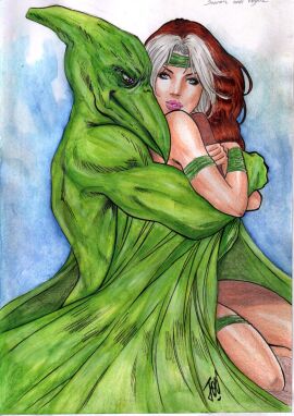 1girls anna_marie conjugal_slavery convenient_censoring female joe_lima marvel marvel_comics rogue_(savage_land) rogue_(x-men) sauron_(marvel) savage_land tagme tagme_(artist) x-men