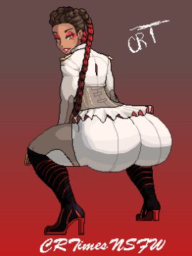 animated apex_legends ass ass_focus ass_shake big_ass crtimesnsfw highheels loba_(apex_legends) looking_back_at_viewer pixel_animation pixel_art twerking
