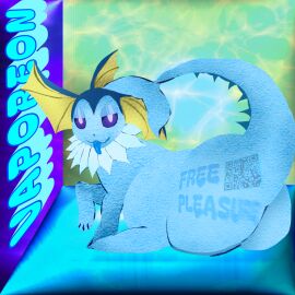 ass eeveelution feral nintendo pokemon pokemon_(species) thick_ass thick_thighs vaporeon