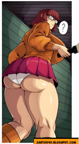 ai_generated animated ass cameltoe huge_breasts miniskirt panties scooby-doo twerking velma_dinkley