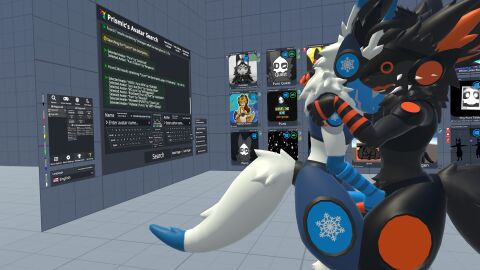 circuit_(flappywolf) dick duel_masturbation female female_only femboy femboy_on_femboy flappy_wolf furry furry_only handjob male male/male masturbation oc original_character penis protogen protogen_visor vrchat vrchat_avatar vrchat_media