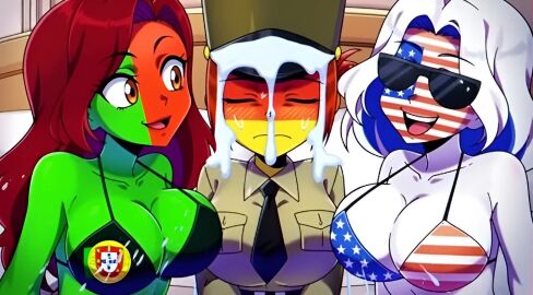 ai ai_generated countryhumans countryhumans_girl germany_(countryhumans) portugal_(countryhumans) tagme united_states_of_america_(countryhumans) video