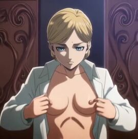 ai_edit ai_enhanced ai_generated attack_on_titan blonde_female blonde_hair blonde_hair_female blue_eyes breasts christa_lenz curvaceous curvaceous_body curvaceous_female curvaceous_figure curvaceous_hips curvaceous_teen curvaceous_thighs curvy curvy_body curvy_female curvy_figure embarrassed embarrassed_nude_female female historia_reiss nipples no_sound official_art reluctant royalty shingeki_no_kyojin tagme undressing video