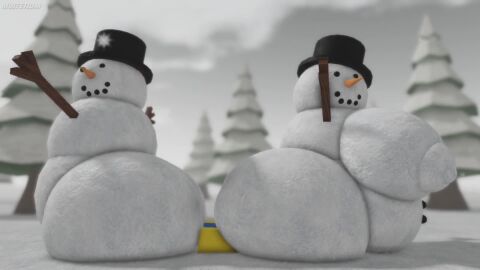3d animate_inanimate animated anus ass backsack balls big_breasts breasts bubble_ass bubble_butt christmas enormous_ass facesitting fat_ass huge_ass huge_breasts large_ass male muitetul nipples no_sound noob noob_(roblox) outside puffy_anus pussy roblox sitting_on_lap smile smiley_face snow snowing snowman snowman_(species) snowwoman tagme top_hat trio video