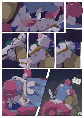 absurd_res anal anal_sex anthro ass balls biped claws clip_studio_paint_(artwork) clothed clothing comic dialogue digital_media_(artwork) domestic_cat duo english_text erection felid feline felis fur genitals hi_res lizard lynn_(martindosent) male male/male male_penetrated male_penetrating male_penetrating_male mammal martindosent nipples open_mouth paws penetration penis reptile scalie sex striped_body stripes tail tearing_clothing text the_wizard_(martindosent) torn_clothing x-ray_view