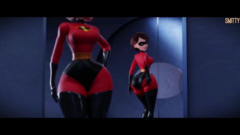 big_ass big_butt bodysuit disney elastigirl fully_clothed helen_parr heroine milf pixar recreation short_hair smitty34 tagme the_incredibles thick_thighs video